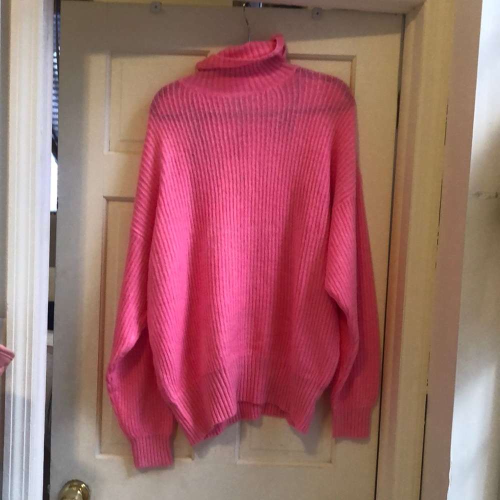 Missguided neon pink oversize sweater